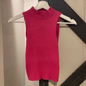 Lulu's Hot Pink Ribbed Knit Top